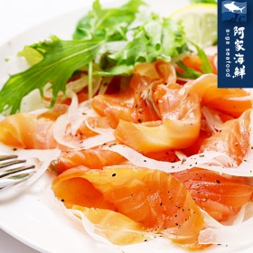 【阿家海鮮】鮮嫩煙燻鮭魚碎肉切片包(1000g±10%/包) 